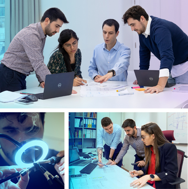 Perdigó team working in different stages of a project